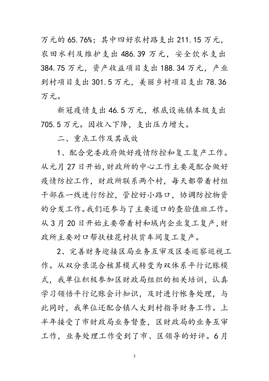 2023年年上半年财政所工作情况总结范文.doc_第2页