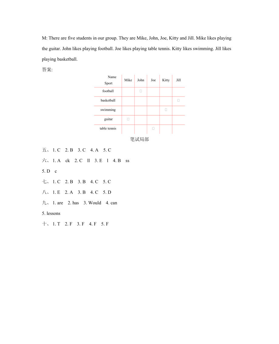 2023年含听力年四年级下册Module2测试题及答案牛津英语.docx_第2页