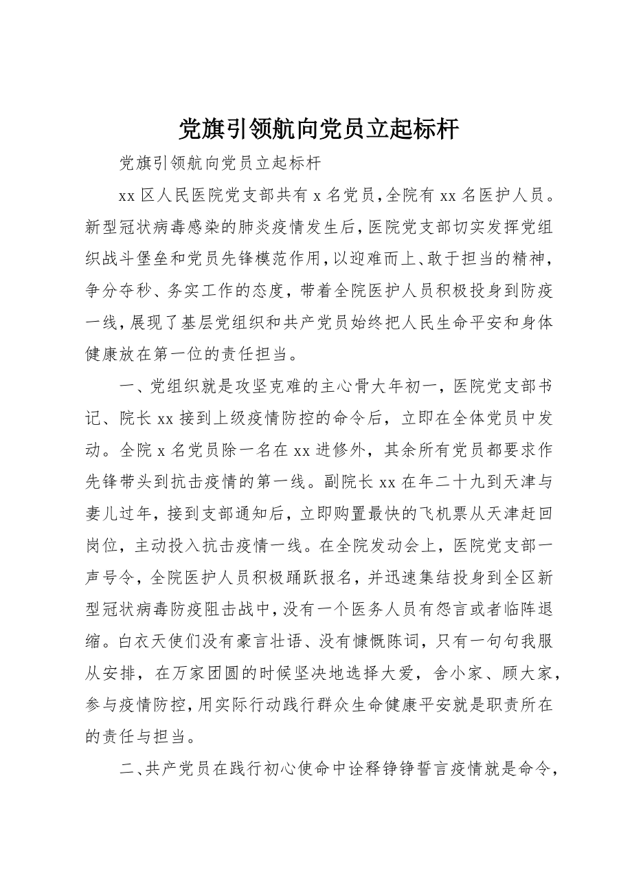 2023年党旗引领航向党员立起标杆.docx_第1页