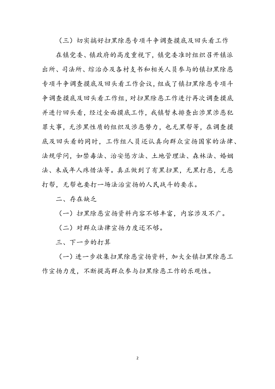 2023年镇长扫黑除恶专项工作汇报.docx_第2页