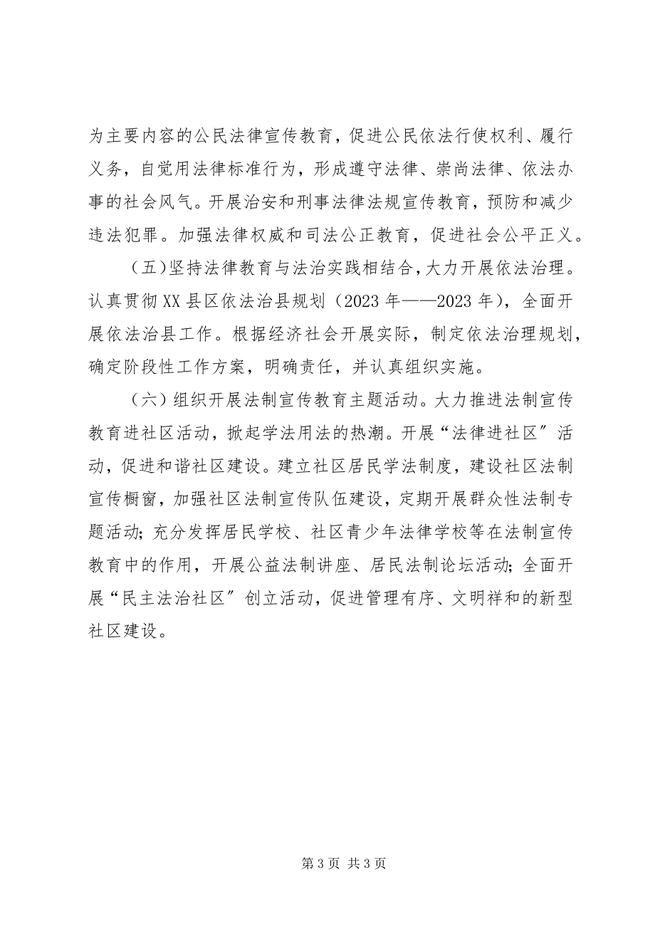 2023年社区普法治理工作计划.docx_第3页