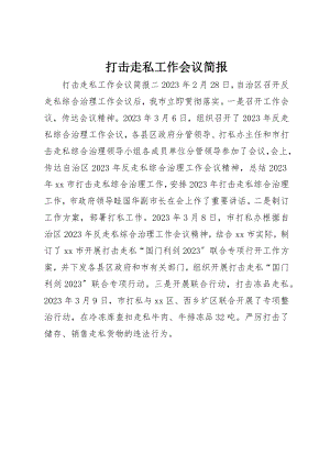 2023年打击走私工作会议简报新编.docx