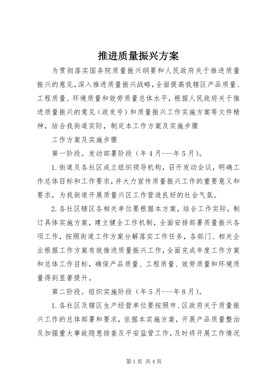 2023年推进质量振兴计划.docx_第1页