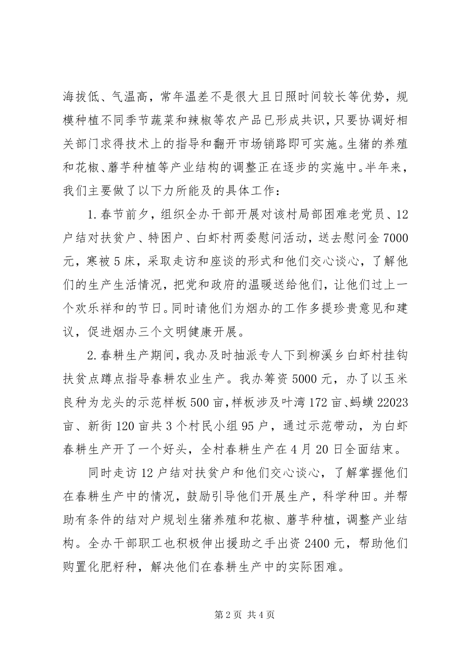 2023年烟办扶贫上半年工作总结.docx_第2页