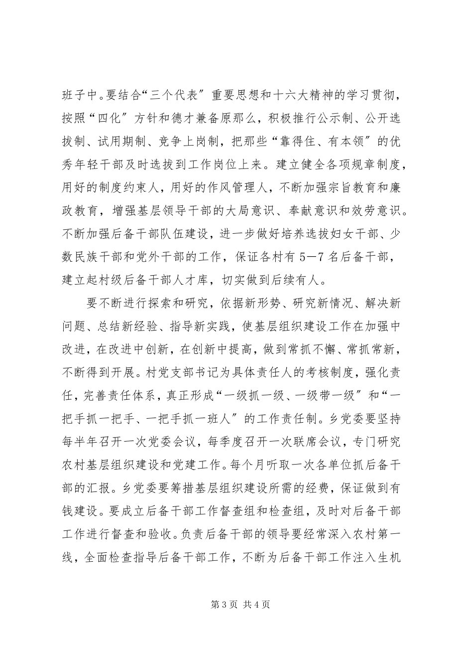 2023年X乡二五年后备干部选拔培养培训计划企业五年培训计划新编.docx_第3页