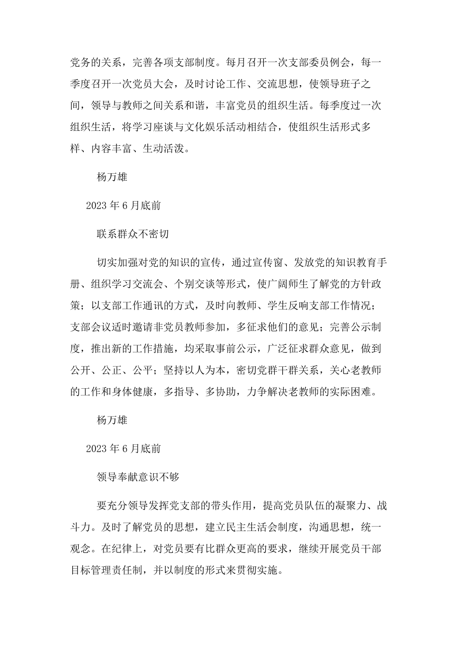 2023年党支部班子整改台账.docx_第2页