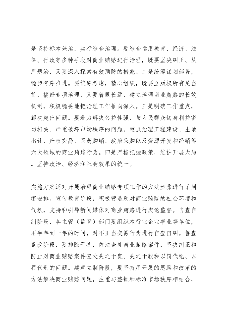 2023年治理商业贿赂专项工作实施方案出台.doc_第2页