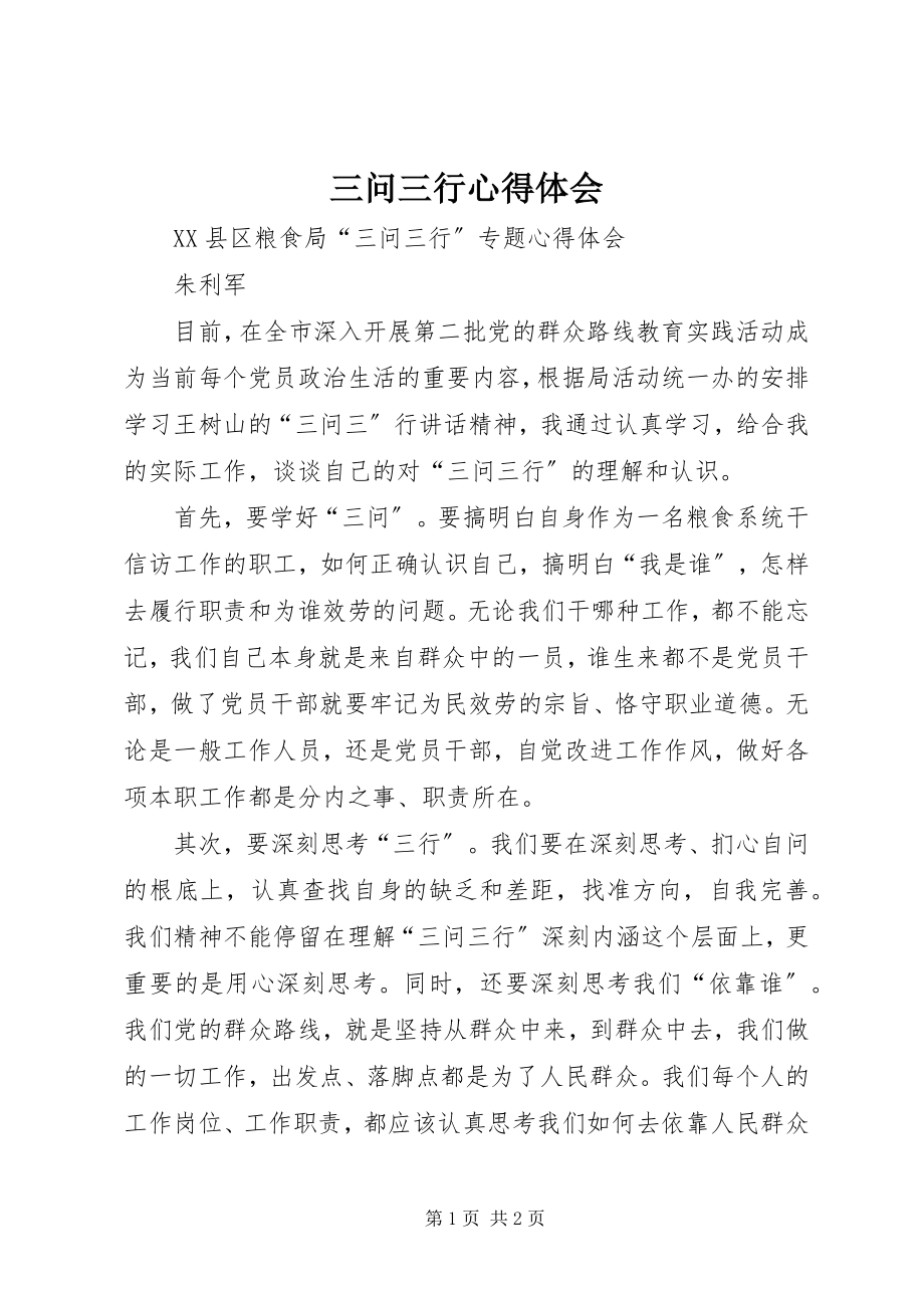 2023年三问三行心得体会.docx_第1页