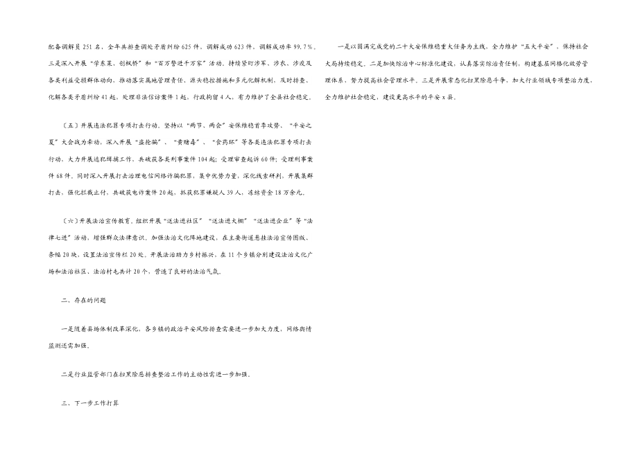 2023年X县社会治安综合治理工作情况汇报.docx_第2页