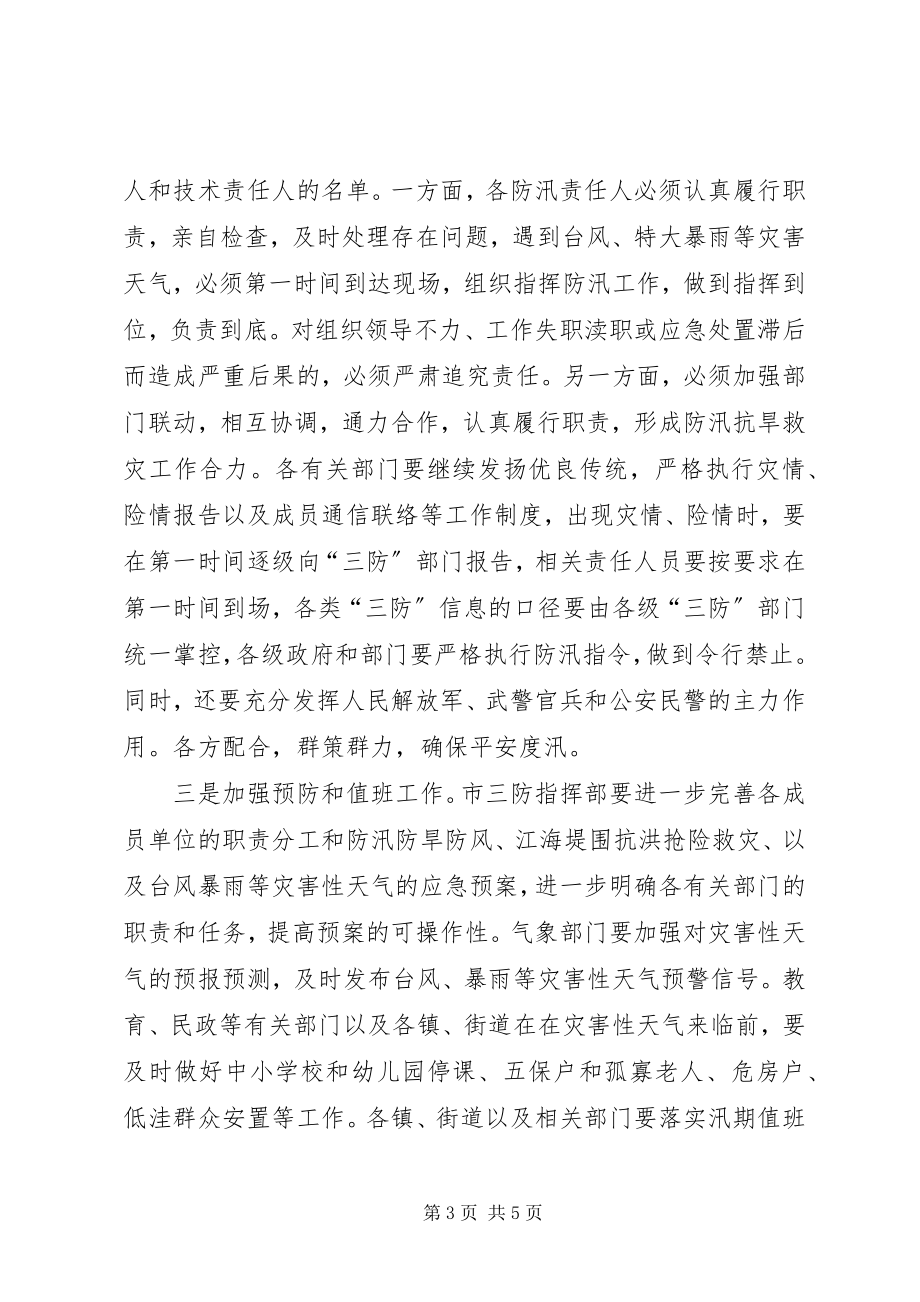 2023年市长在全市三防和水利工作会议上的致辞.docx_第3页