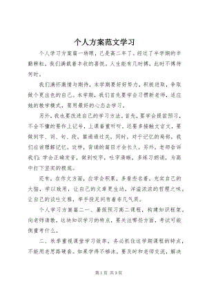 2023年个人计划学习.docx