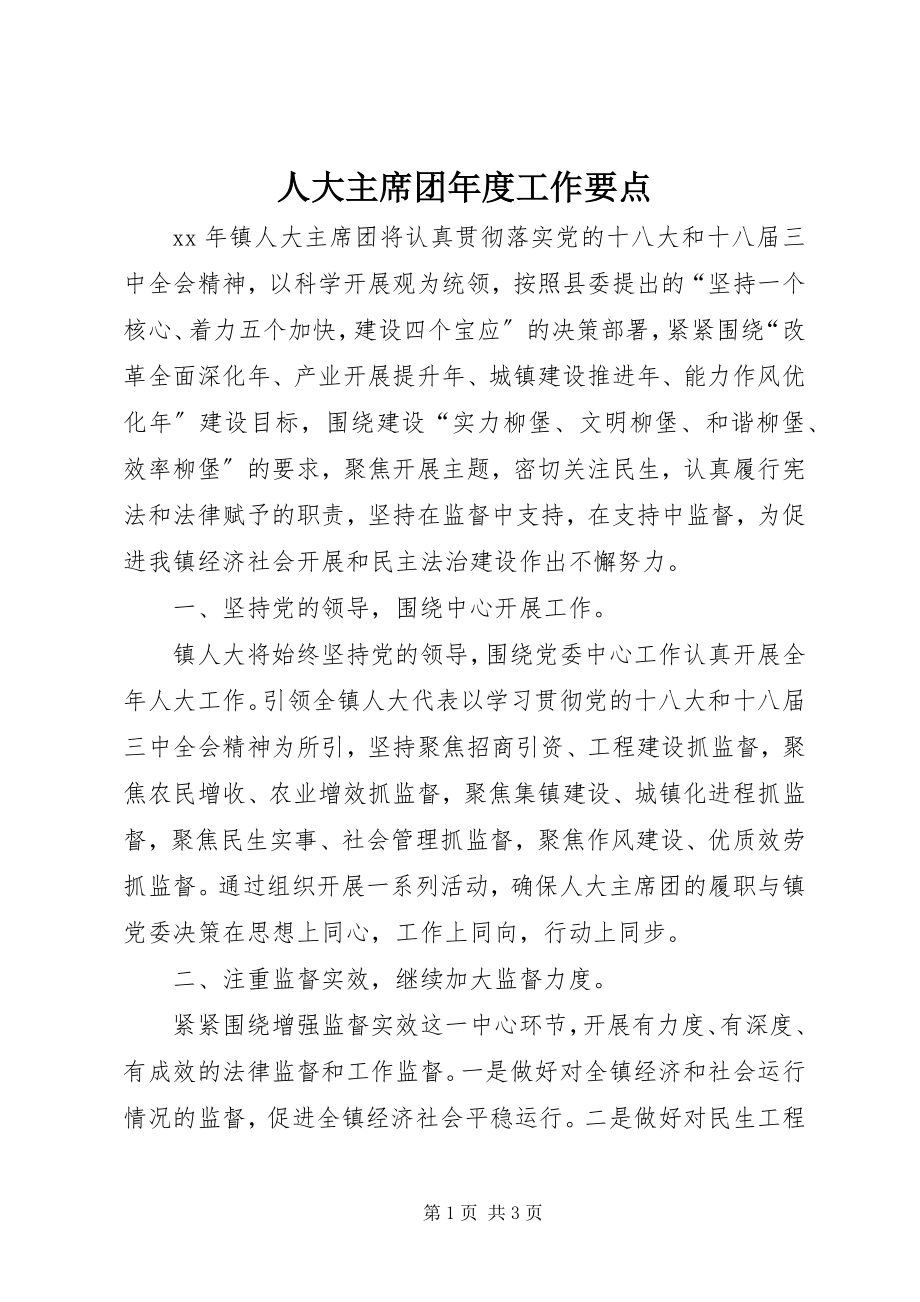 2023年人大主席团年度工作要点.docx_第1页