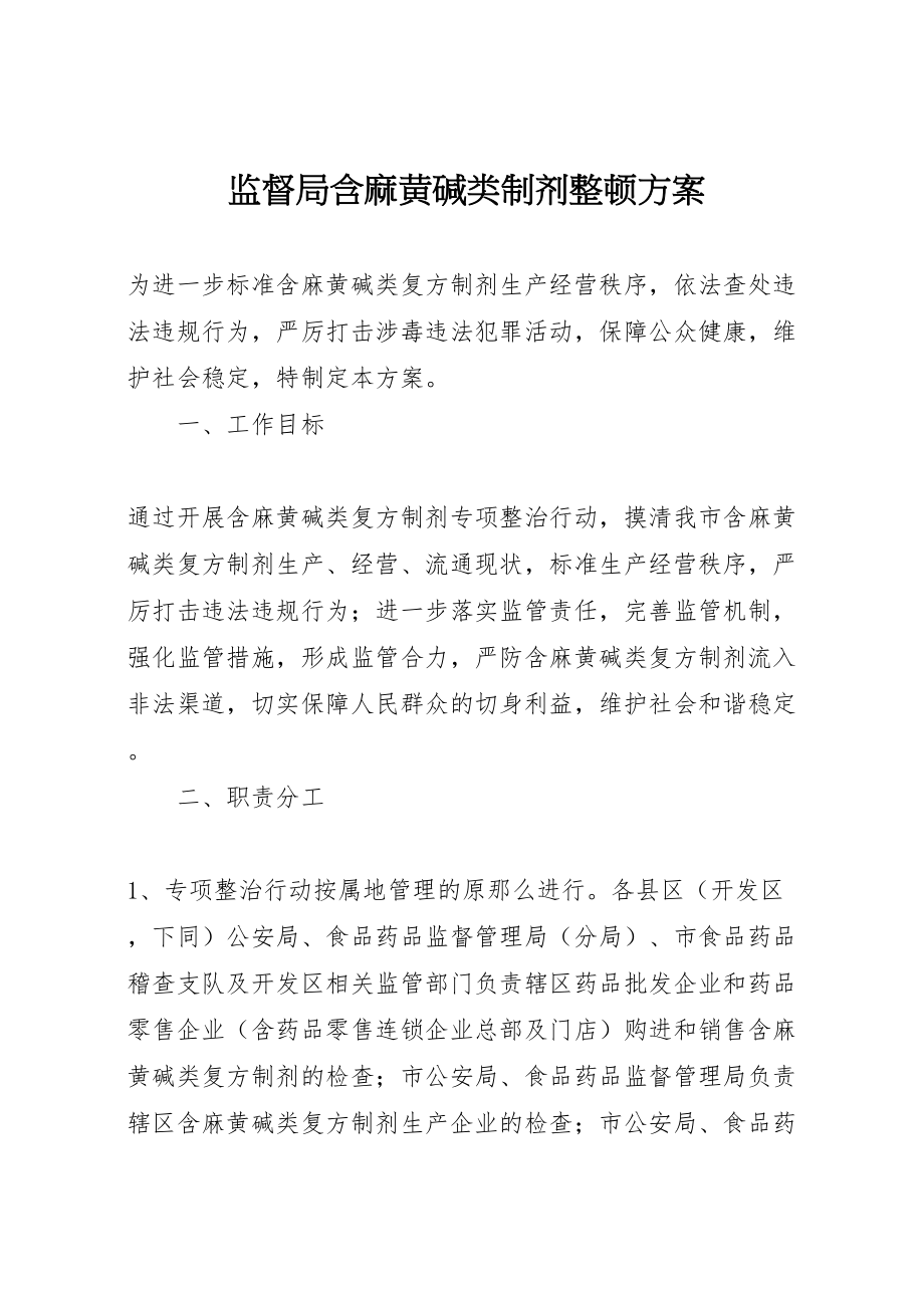 2023年监督局含麻黄碱类制剂整顿方案.doc_第1页