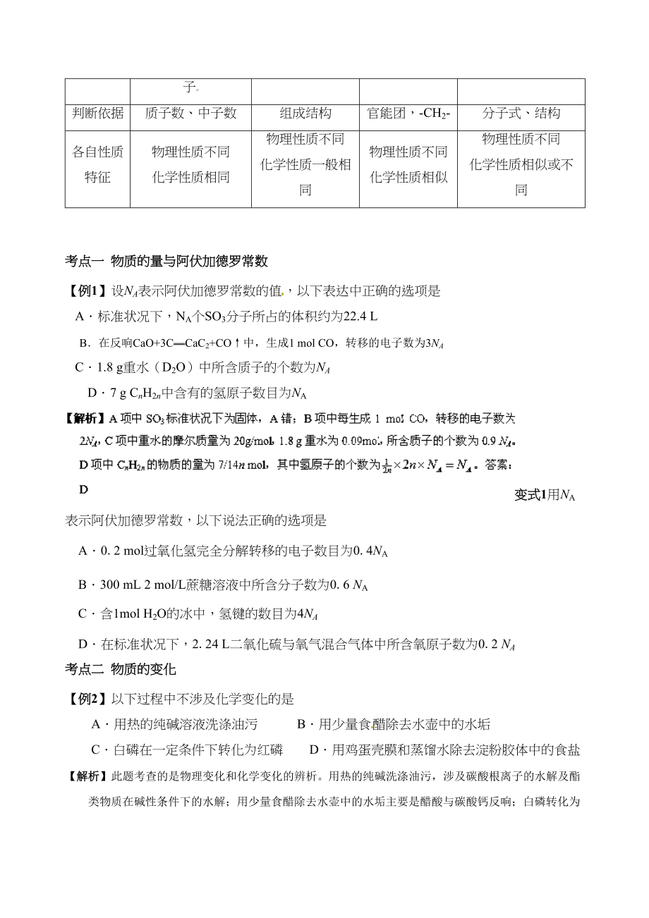 2023年高三化学一轮复习名师精品化学基本概念doc高中化学.docx_第3页