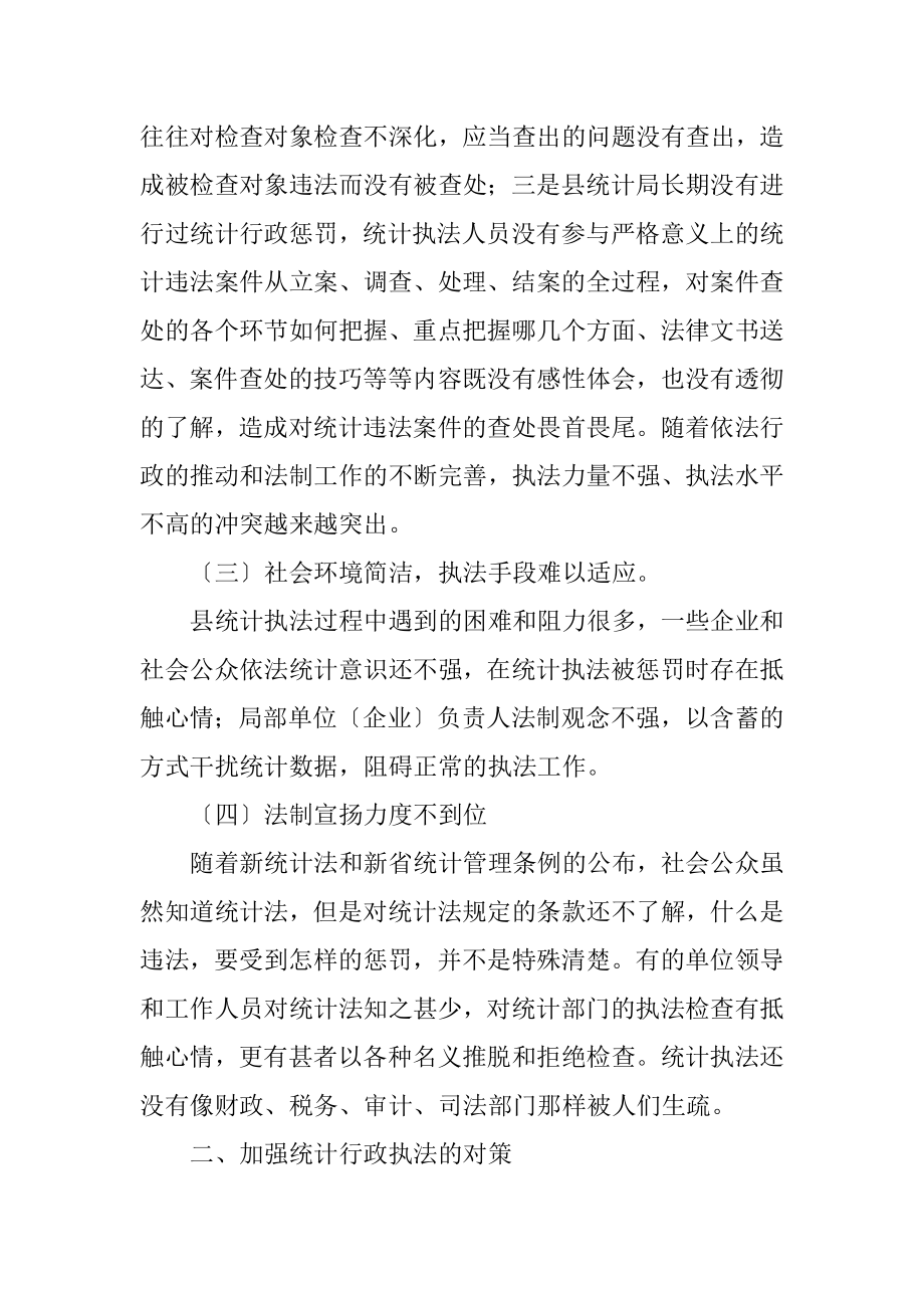 2023年统计局行政执法工作汇报.docx_第2页