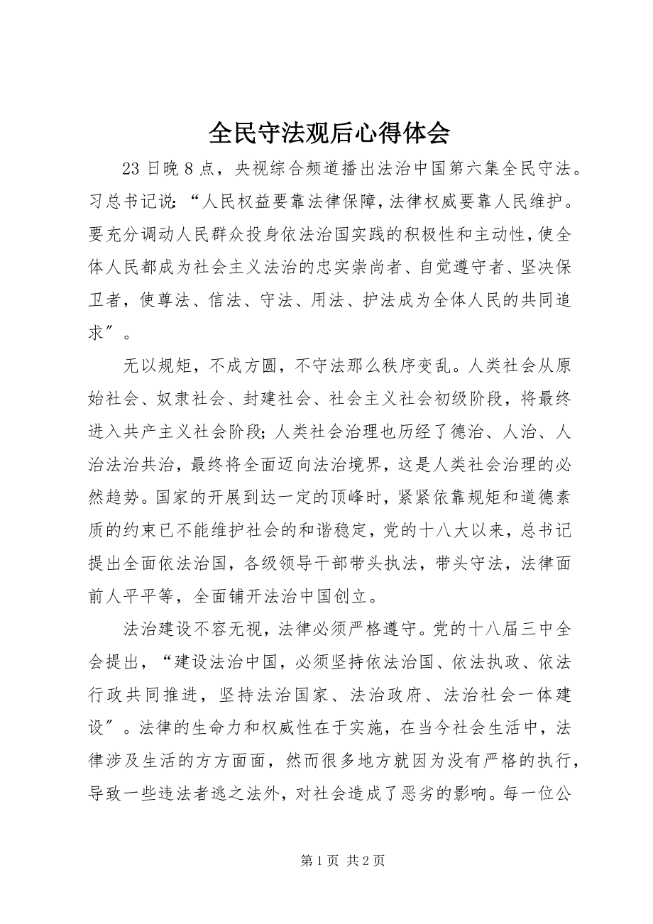 2023年全民守法观后心得体会.docx_第1页