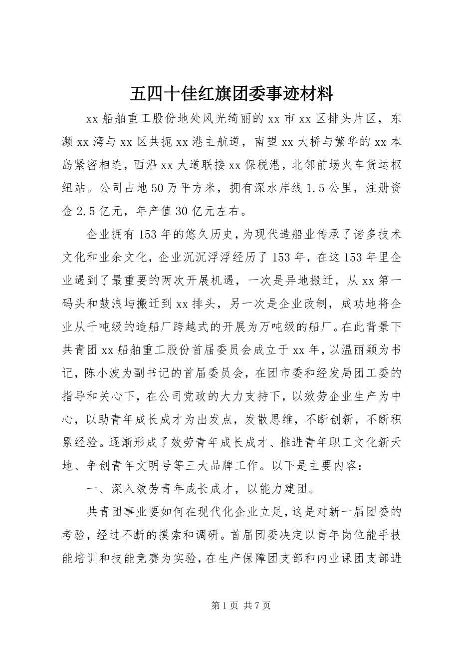 2023年五四十佳红旗团委事迹材料.docx_第1页