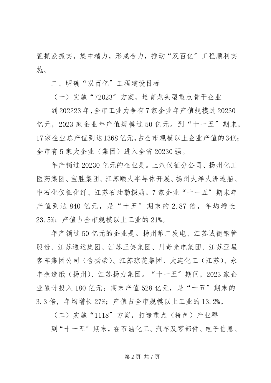 2023年推进“双百亿”工程的实施意见.docx_第2页