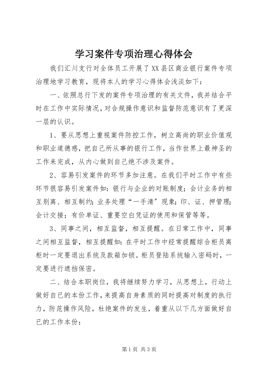 2023年学习案件专项治理心得体会.docx_第1页