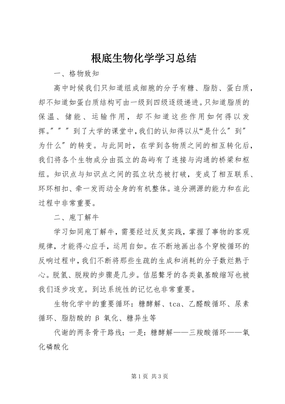 2023年基础生物化学学习总结.docx_第1页