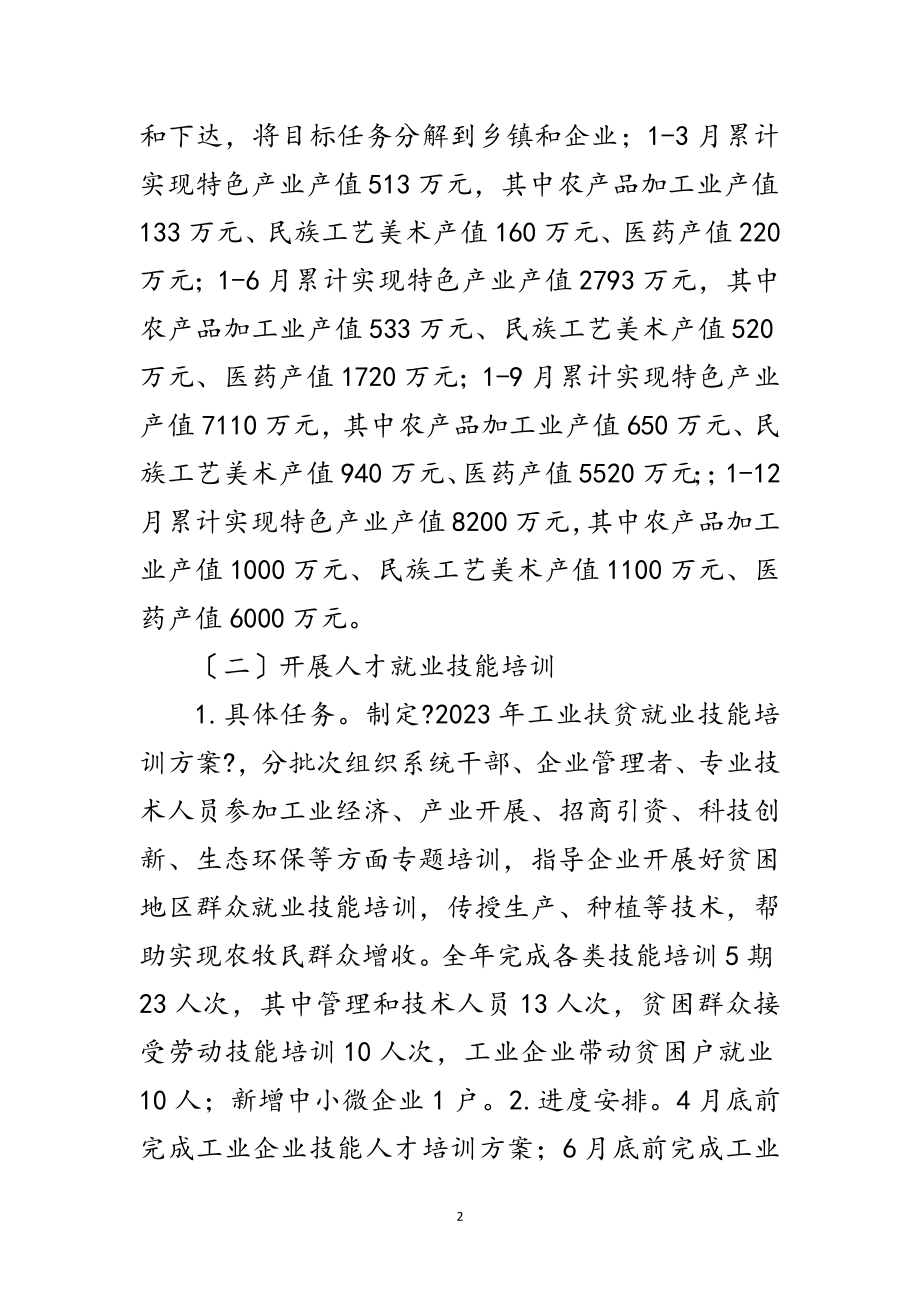 2023年年工业产业扶贫实施方案范文.doc_第2页