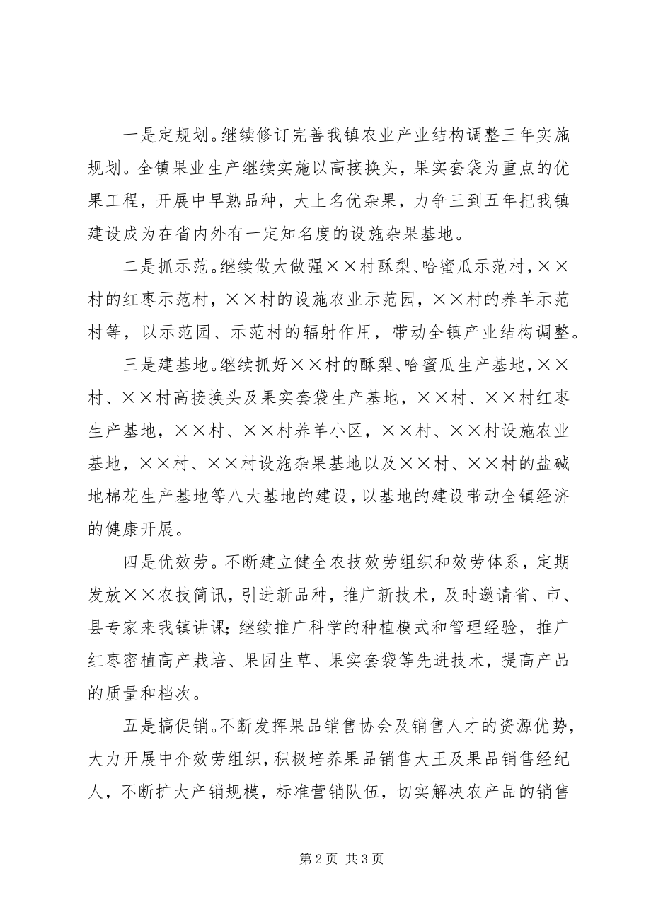 2023年努力开创我镇产业结构调整新局面.docx_第2页