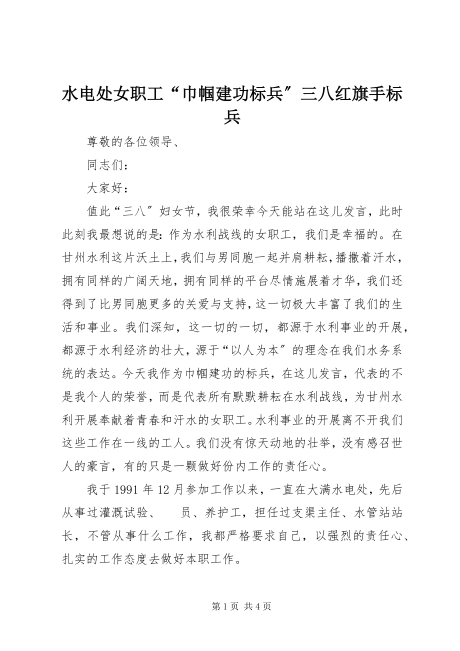 2023年水电处女职工“巾帼建功标兵”三八红旗手标兵.docx_第1页