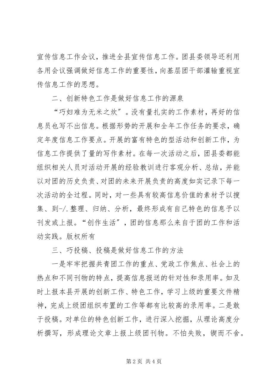 2023年团县委信息工作经验总结.docx_第2页