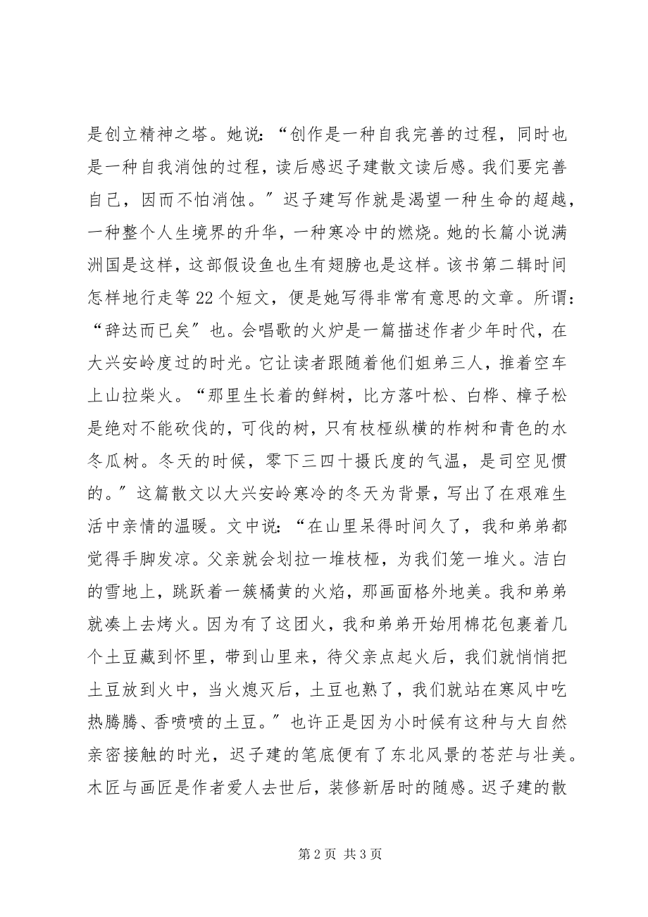 2023年《迟子健散文》读后感新编.docx_第2页