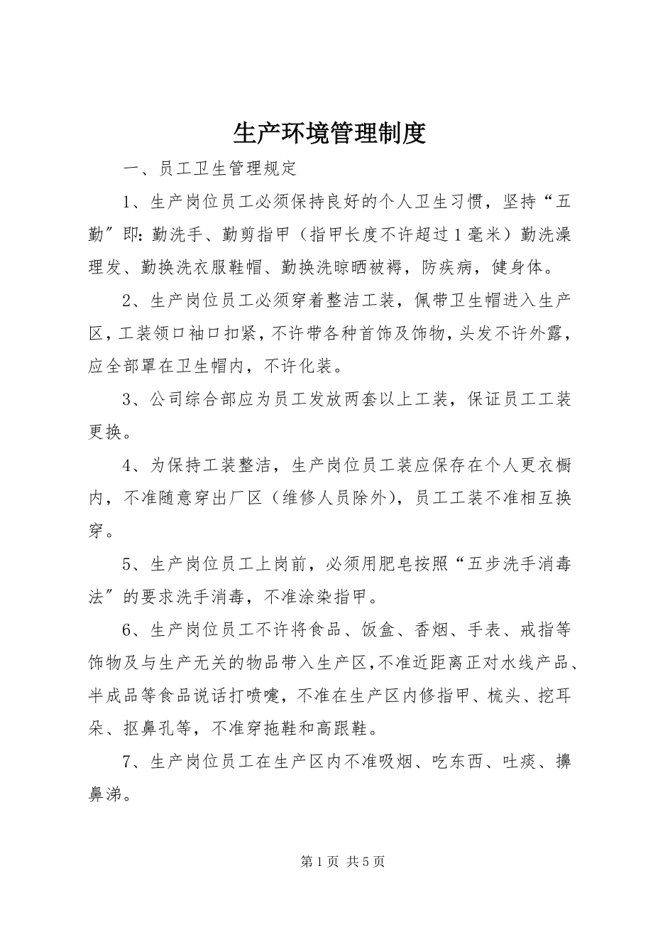 2023年生产环境管理制度.docx_第1页