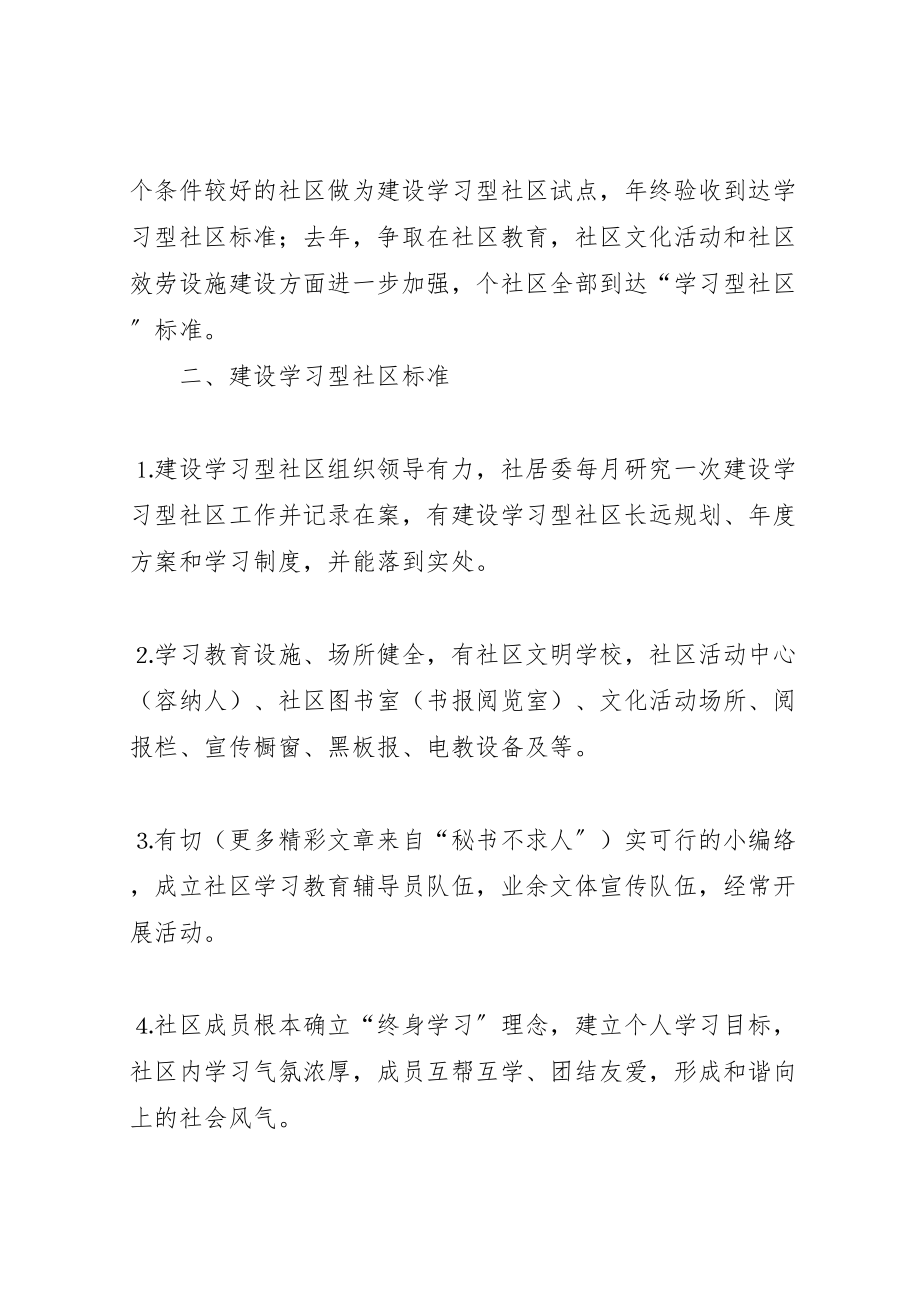 2023年关于建设学习型社区实施方案 2.doc_第2页