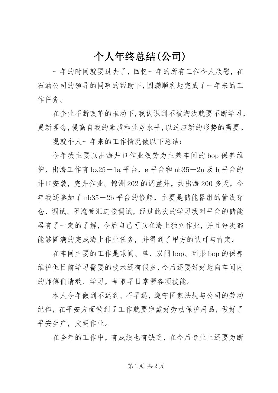 2023年个人年终总结公司.docx_第1页