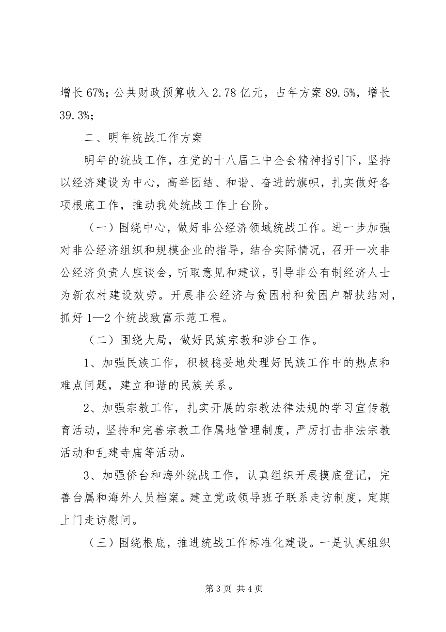 2023年办事处年度统战的工作总结新编.docx_第3页