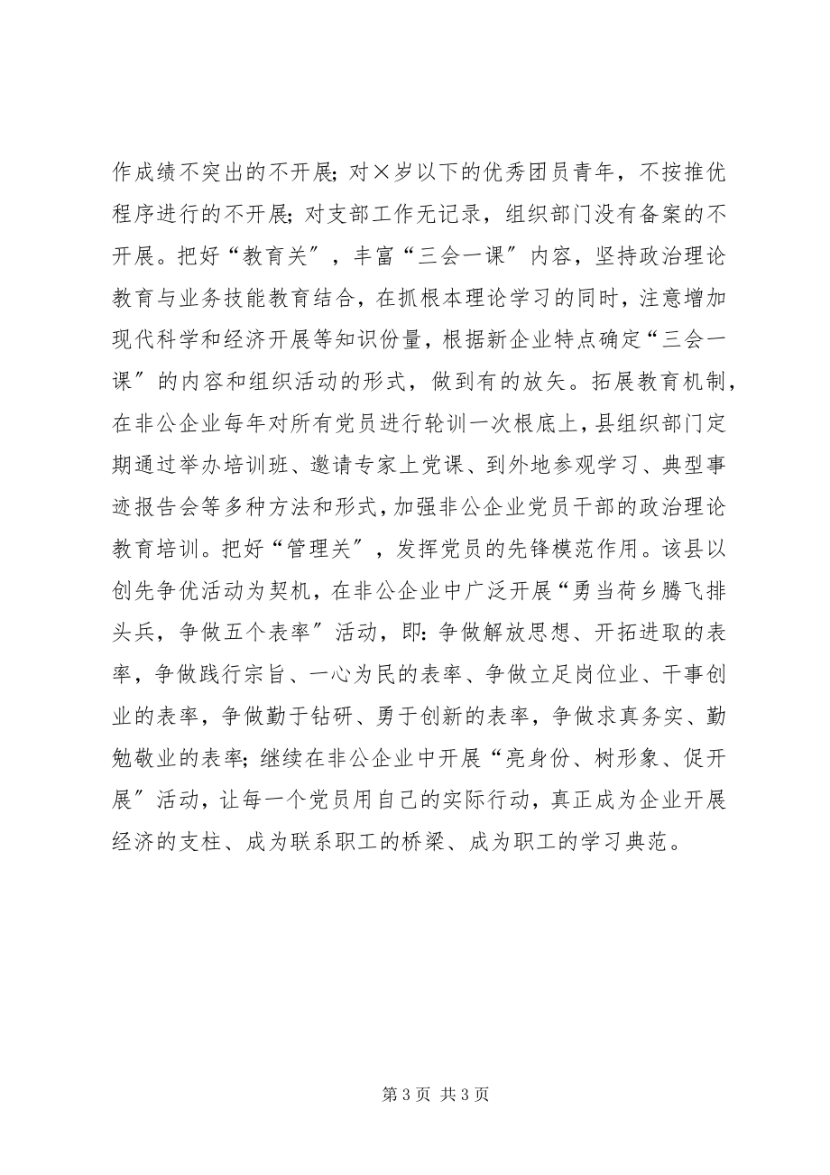 2023年先进非公企业党组织经验交流.docx_第3页