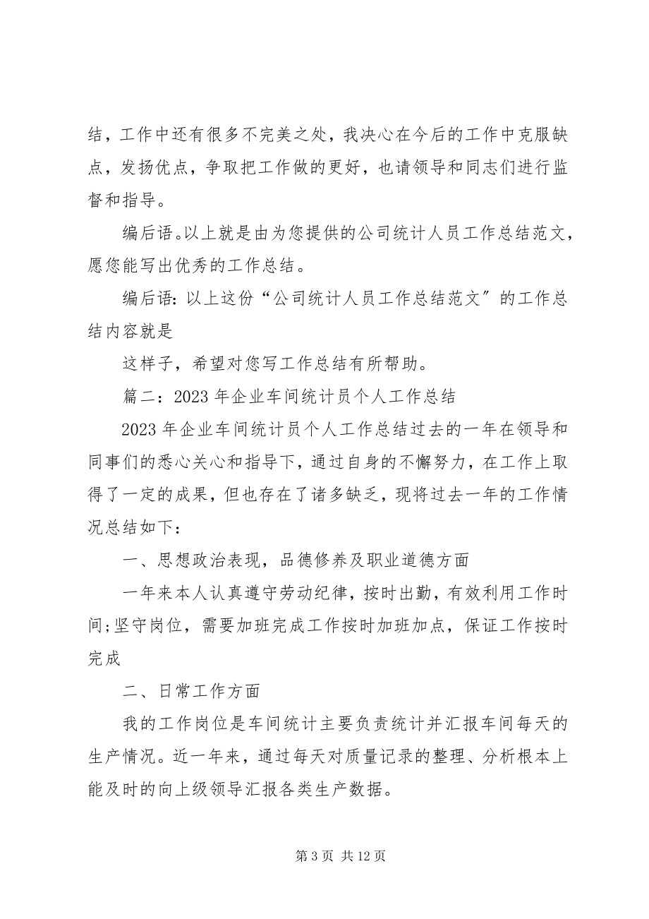 2023年公司统计员个人年终总结.docx_第3页