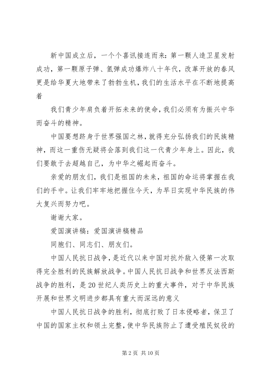 2023年爱国演讲稿优选2新编.docx_第2页