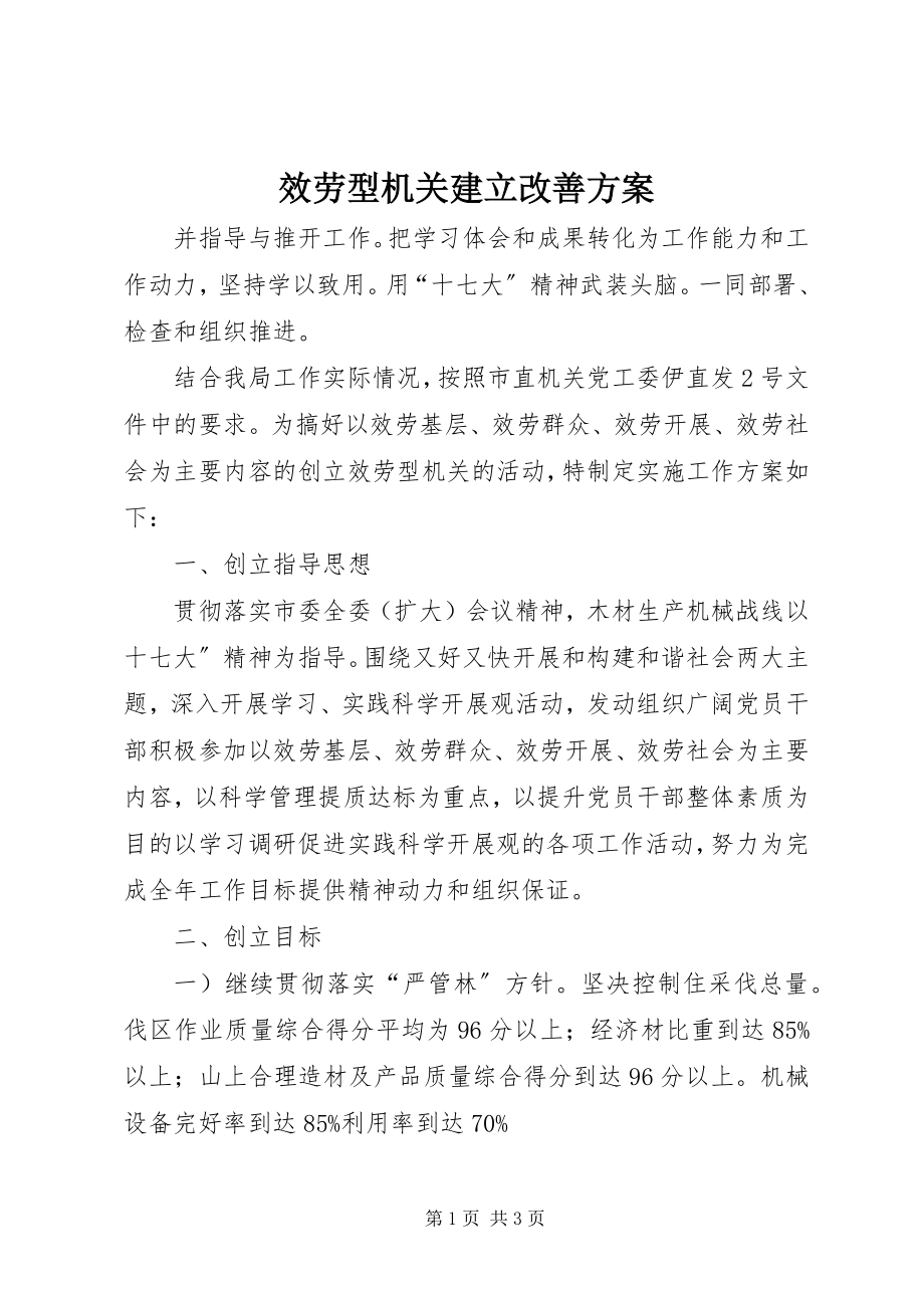 2023年服务型机关建立改善方案.docx_第1页