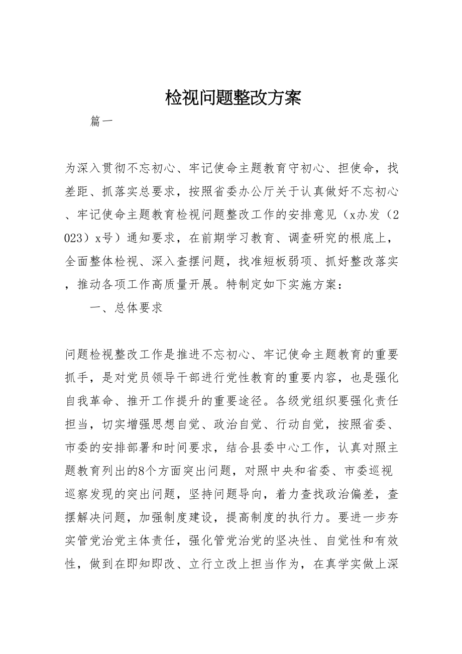 2023年检视问题整改方案.doc_第1页