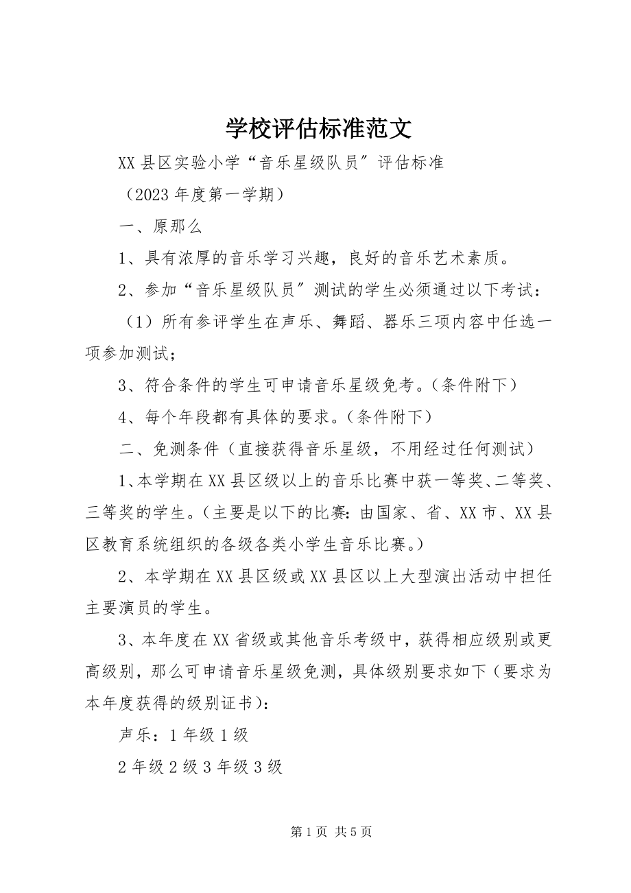 2023年学校评估标准.docx_第1页