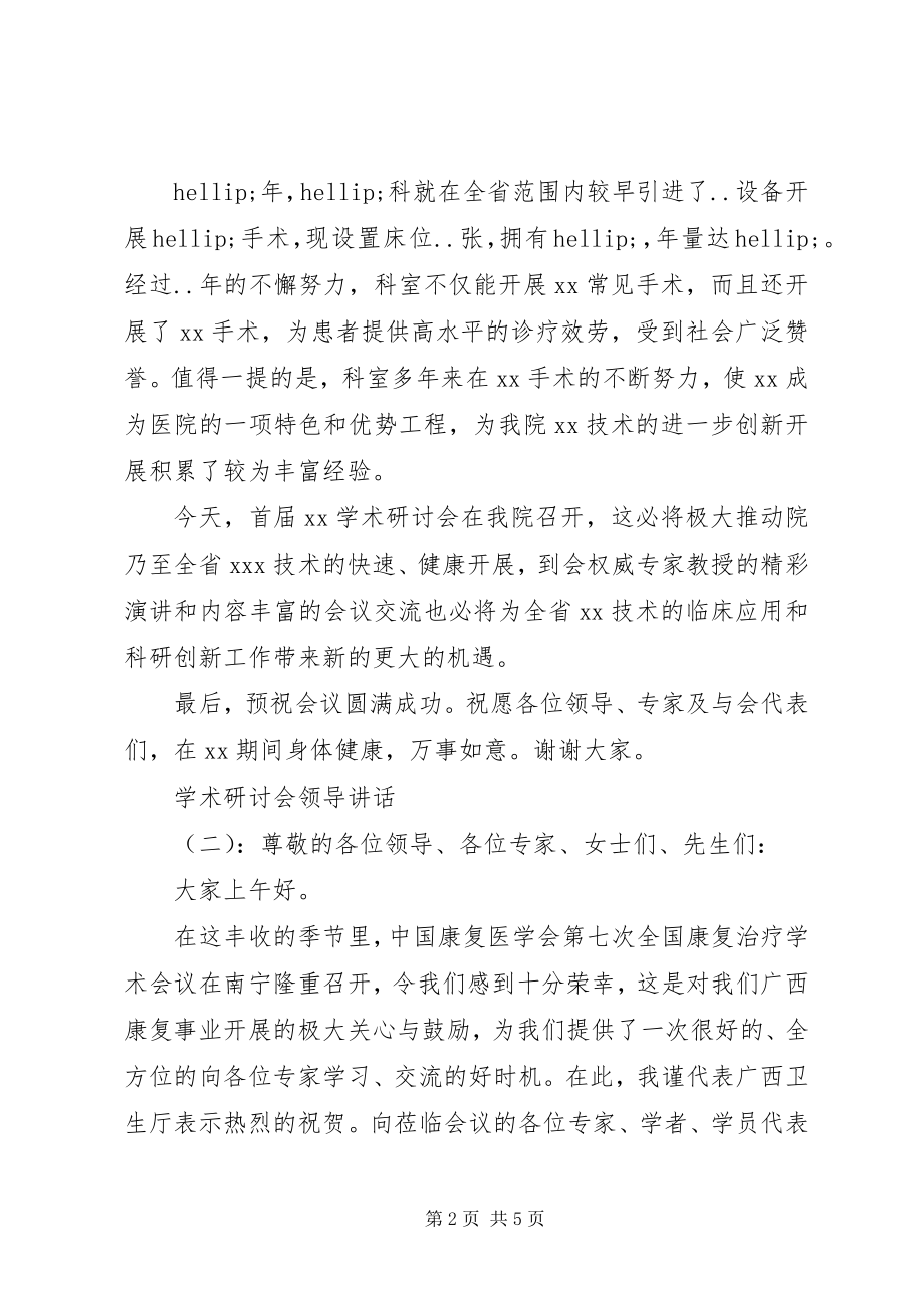 2023年学术研讨会领导致辞.docx_第2页