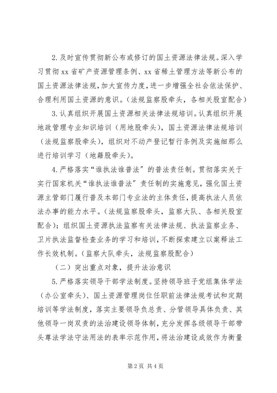 2023年国土局普法教育工作计划.docx_第2页