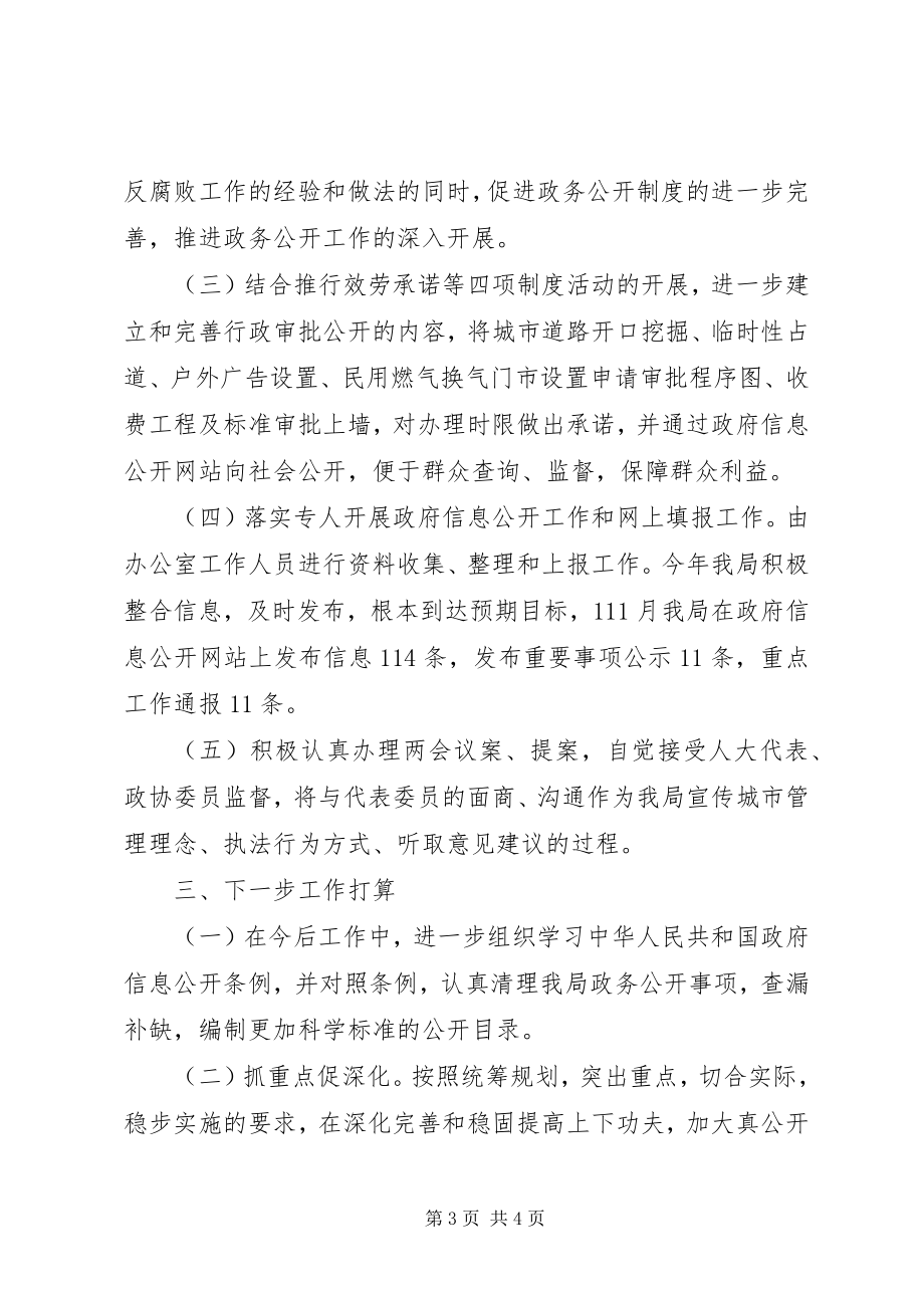 2023年区城市综合行政执法局度政务公开工作总结.docx_第3页