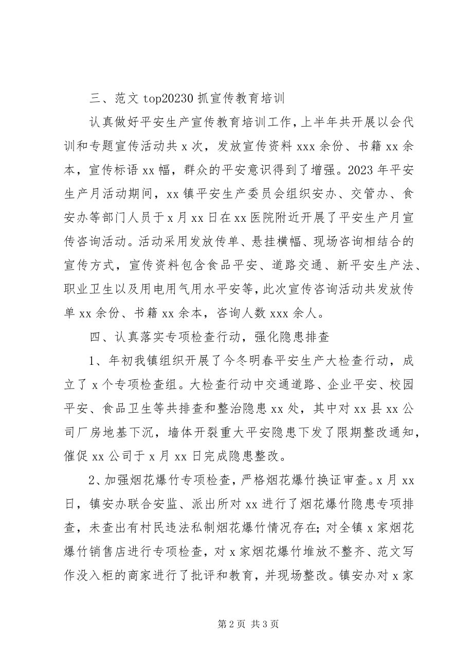 2023年乡镇上半年安全生产总结.docx_第2页