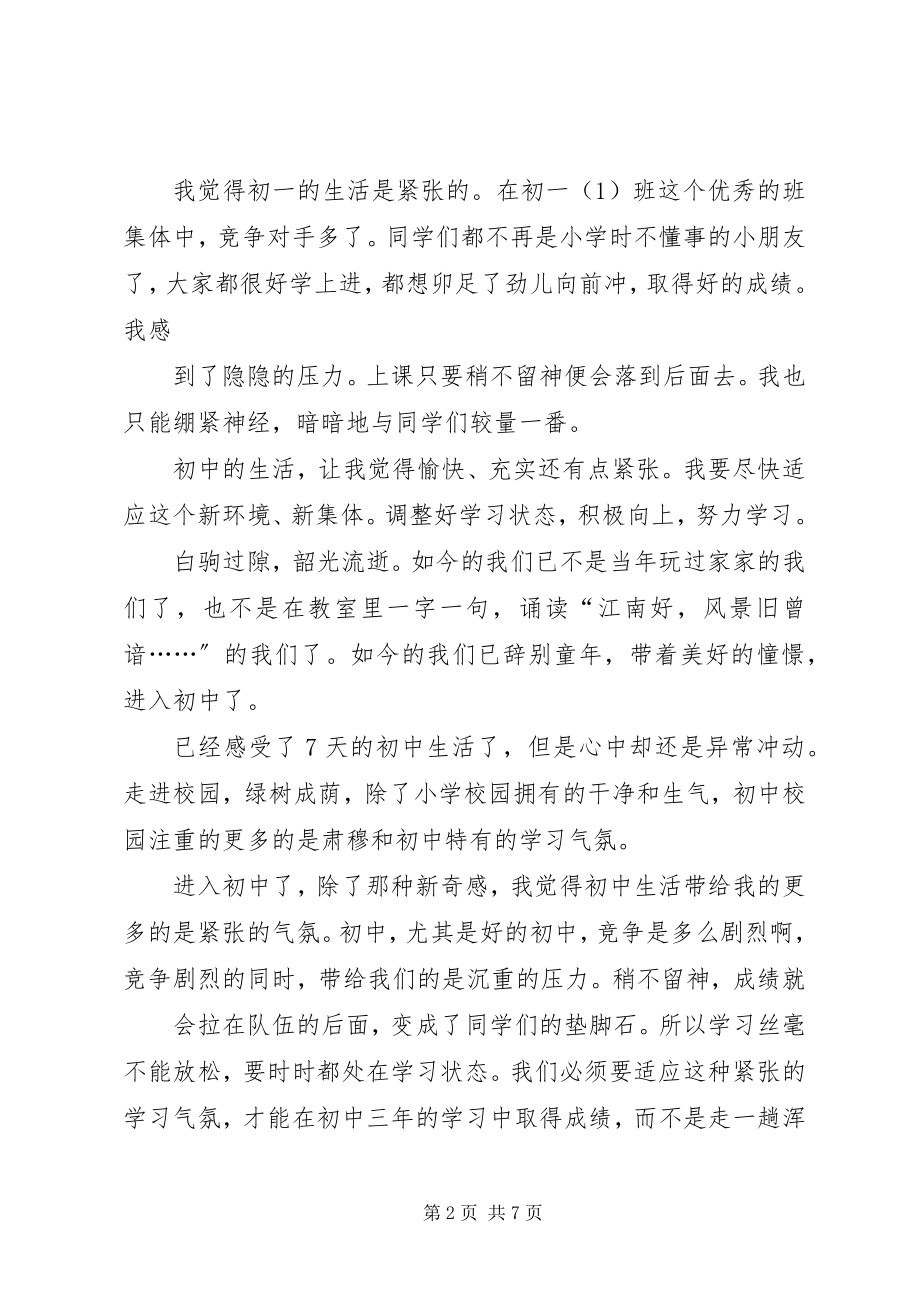 2023年进入初中的感想.docx_第2页