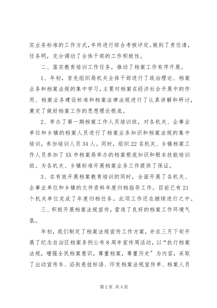 2023年上半年县档案局工作总结.docx_第2页