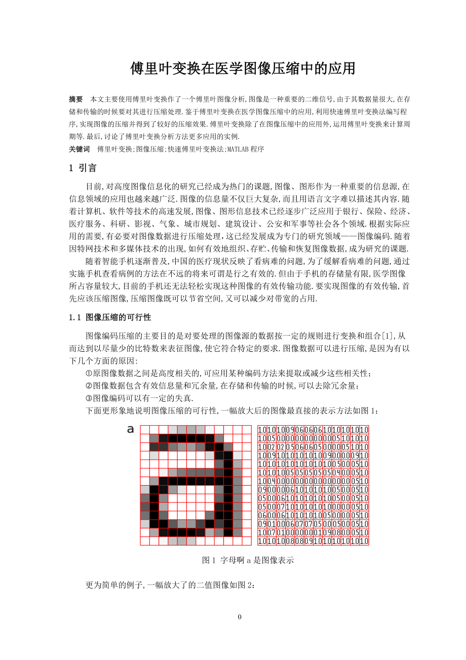 傅里叶变换在医学图像压缩中的应用医学专业.doc_第2页