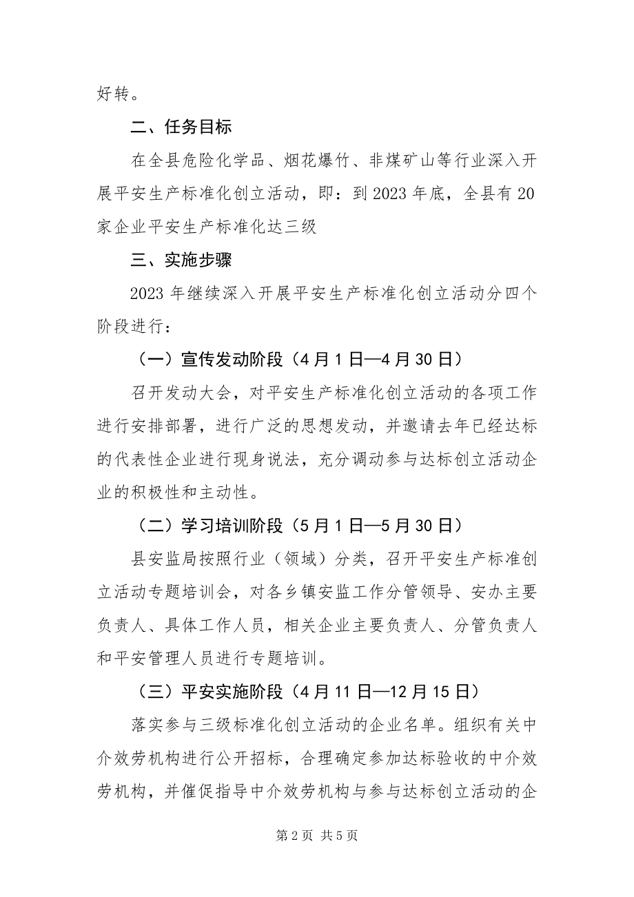 2023年安全生产标准化创建活动实施方案.docx_第2页