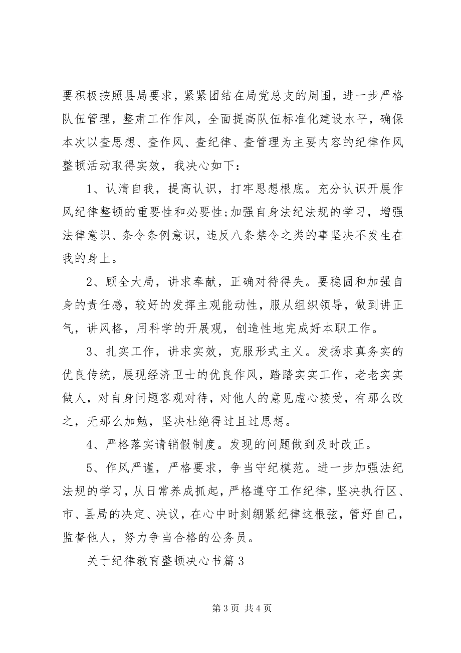 2023年纪律教育整顿决心书.docx_第3页