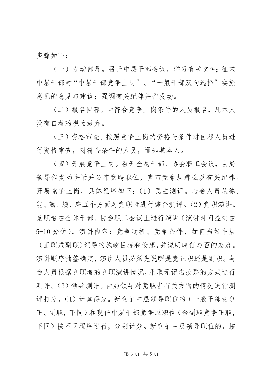 2023年XX工商分局中层领导干部竞争上岗实施意见.docx_第3页