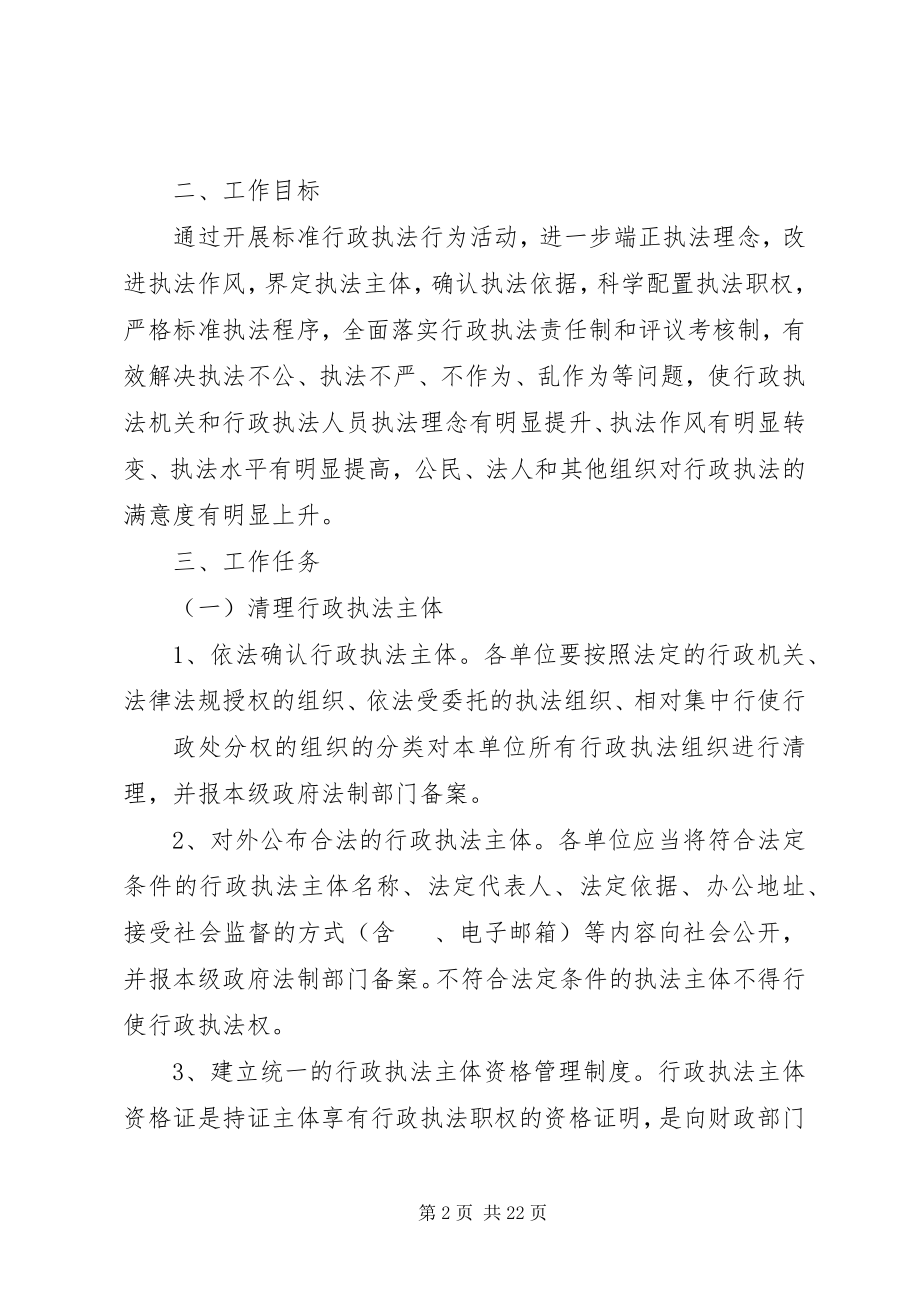 2023年开展规范行政执法活动实施方案.docx_第2页